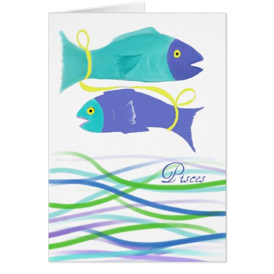 Arte Cumpleaños-Colorido de los pescados de los Tarjeta De Felicitación