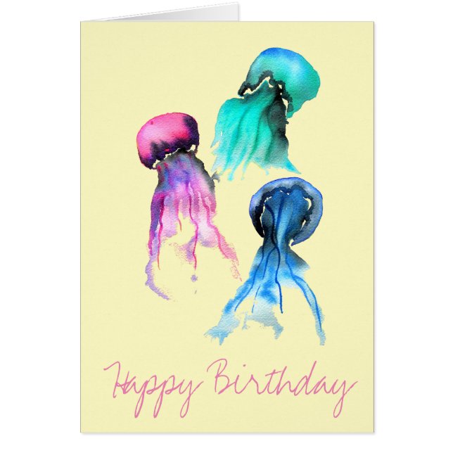 Arte cutáneo de medusas trio acuarela (Frente)