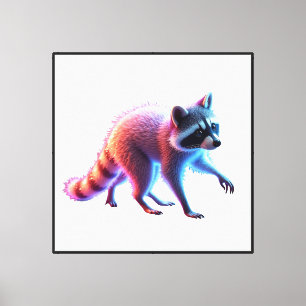 Arte Cute Raccoon