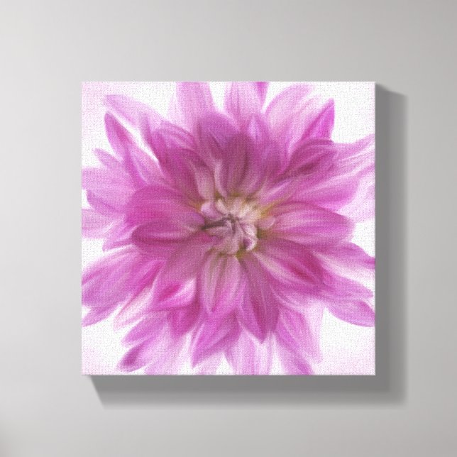 Arte Dahlia pintado - Fuchsia (Anverso)