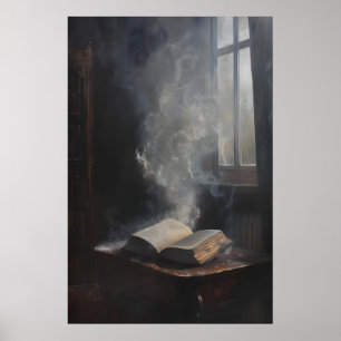 Arte de Academia Oscura de Libro Antiguo Embrujado