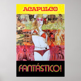 Arte de Acapulco Cartel de viaje de México Impresi