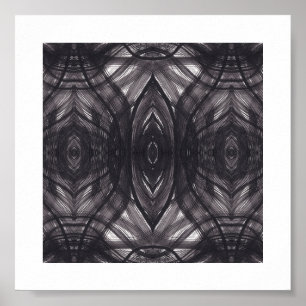 Arte de acuarela abstracta Umbral Negro