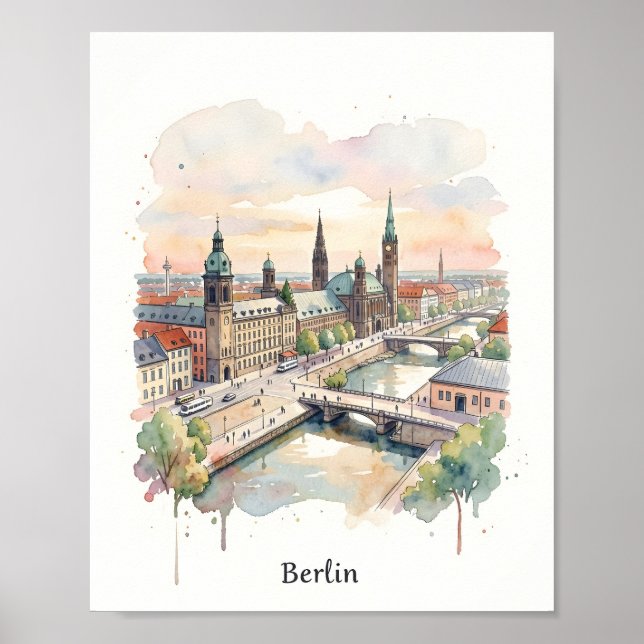 arte de acuarela de Berlín (Frente)