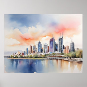 arte de acuarela de Brisbane
