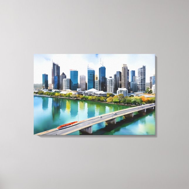 arte de acuarela de Brisbane (Anverso)