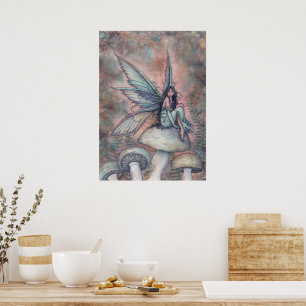 Arte de Acuarela de Fantasía de Hada del Jardín Se