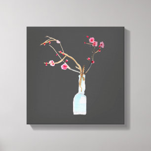 Arte de acuarela de flor de cerezo sakura