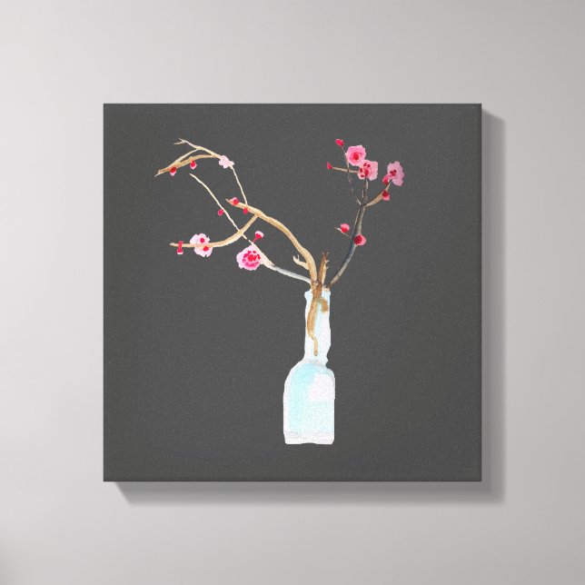 Arte de acuarela de flor de cerezo sakura (Anverso)