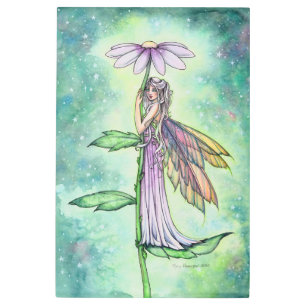 Arte de acuarela de hadas de flores Starry Garden