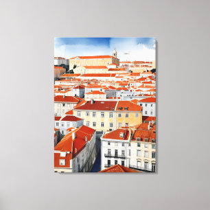 arte de acuarela de Lisboa