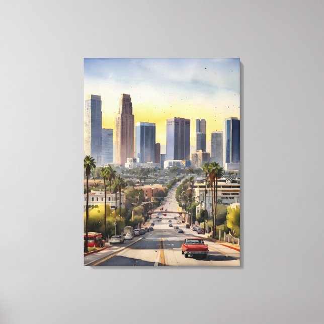 arte de acuarela de Los Ángeles (Anverso)