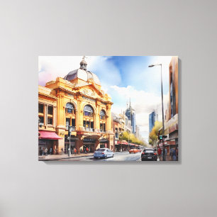 arte de acuarela de Melbourne