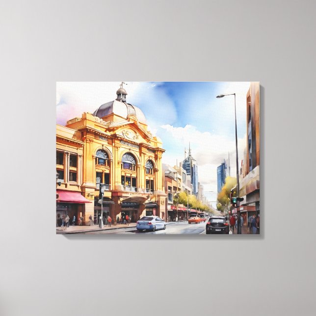 arte de acuarela de Melbourne (Anverso)