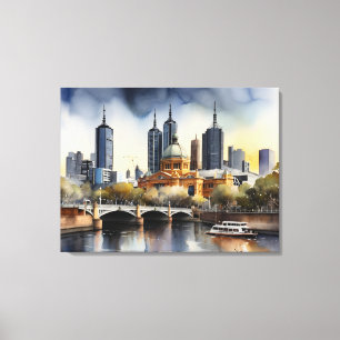 arte de acuarela de Melbourne