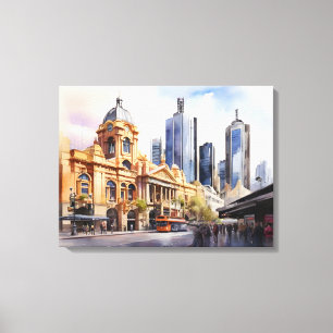 arte de acuarela de Melbourne