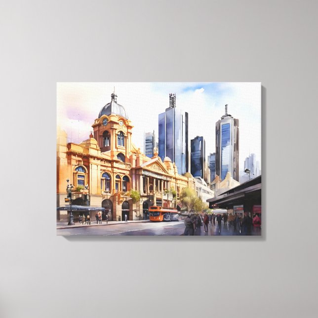 arte de acuarela de Melbourne (Anverso)