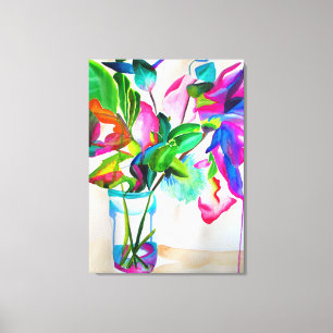 Arte de acuarela de naturaleza muerta floral color