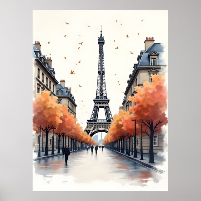 arte de acuarela de París (Frente)