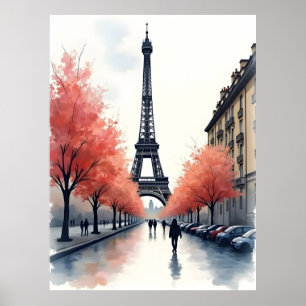 arte de acuarela de París