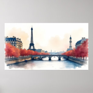 arte de acuarela de París