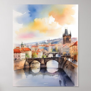arte de acuarela de Praga