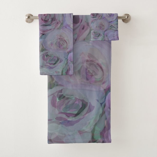 Arte de Acuarela de Rosas Lavanda (In situ)