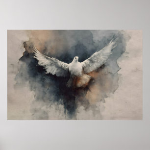 Arte de Acuarela Espíritu Santo Paloma Pentecostés