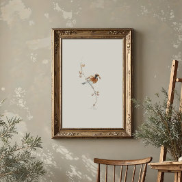 Arte de acuarela estilo Robin americano clásico co