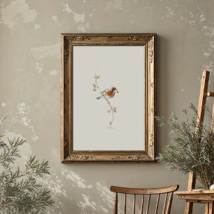 Arte de acuarela estilo Robin americano clásico co