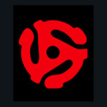 Arte de adaptador de registro de 45 rpm para Music<br><div class="desc">Diseño de un adaptador de registro único rojo brillante de 45 en un campo negro — en algunos artículos se repite, en otros artículos es sólo un adaptador grande y glorioso. Para fanáticos de la música y de la cultura pop. Arte original Copyright © Tina Lavoie. Todos Los Derechos Reservados....</div>