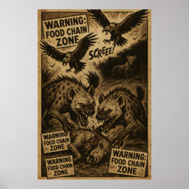 Arte de advertencia de zona de cadena alimentaria