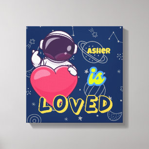 Arte de Afirmación Astronauta Personalizado   Amad