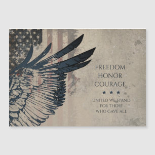 Arte de Águila Patriótica Grunge Tarjeta Magnética