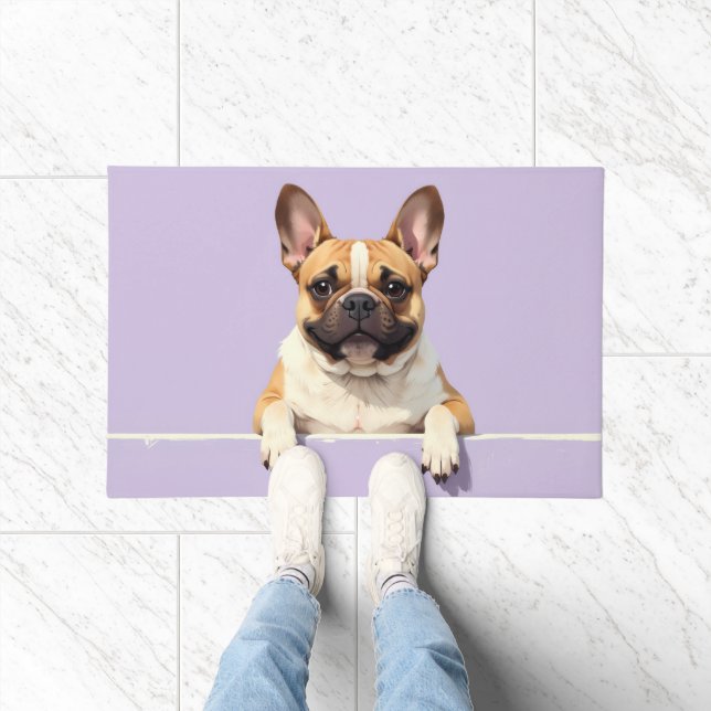 Arte de Alfombra de Bienvenida de Bulldog Francés (Interior)
