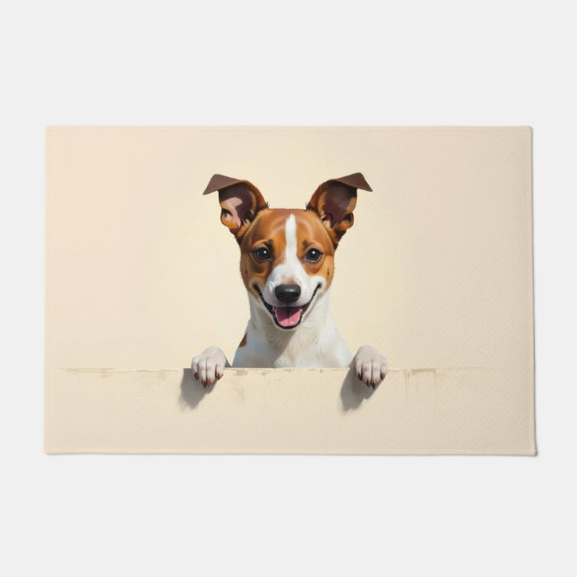 Arte de Alfombra de Entrada de Jack Russell Terrie (Anverso)