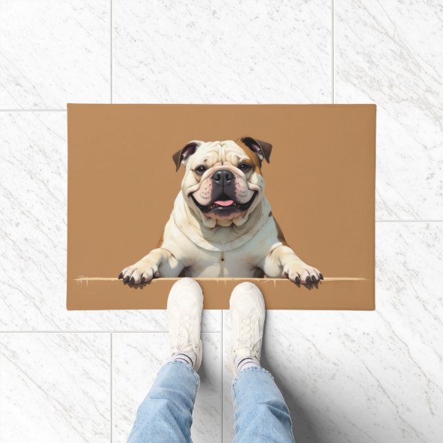Arte de Alfombra de Entrada de Perro Bulldog (Interior)