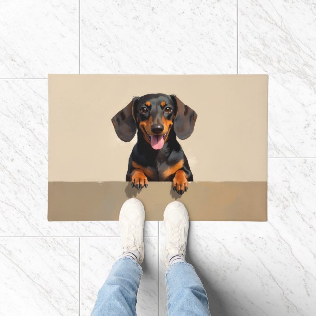 Arte de Alfombra de Entrada de Perro Dachshund (Interior)
