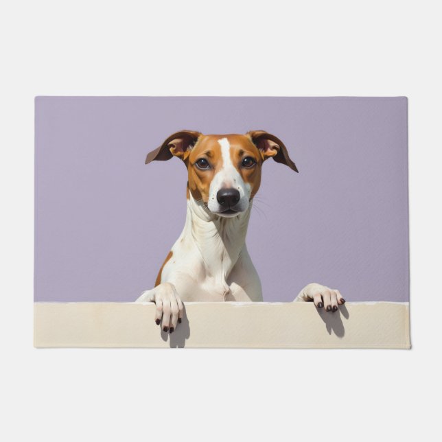 Arte de Alfombra de Entrada de Perro Galgo (Anverso)