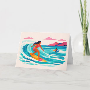 Arte de aloha hawaii surfista en blanco por dentro