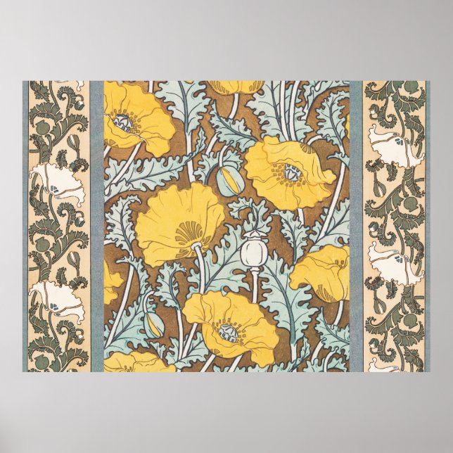 arte de amapola flor amarillo ilustracion (Frente)