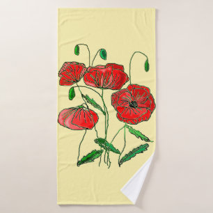 Arte de amapola roja -