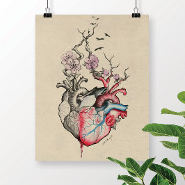 Arte de amor Corazones surrealistas anatómicos Flo