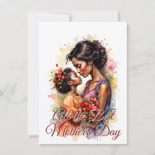 Arte de amor del día de la madre en estilo acuarel