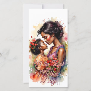 Arte de amor del día de la madre en estilo acuarel