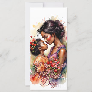 Arte de amor del día de la madre en estilo acuarel