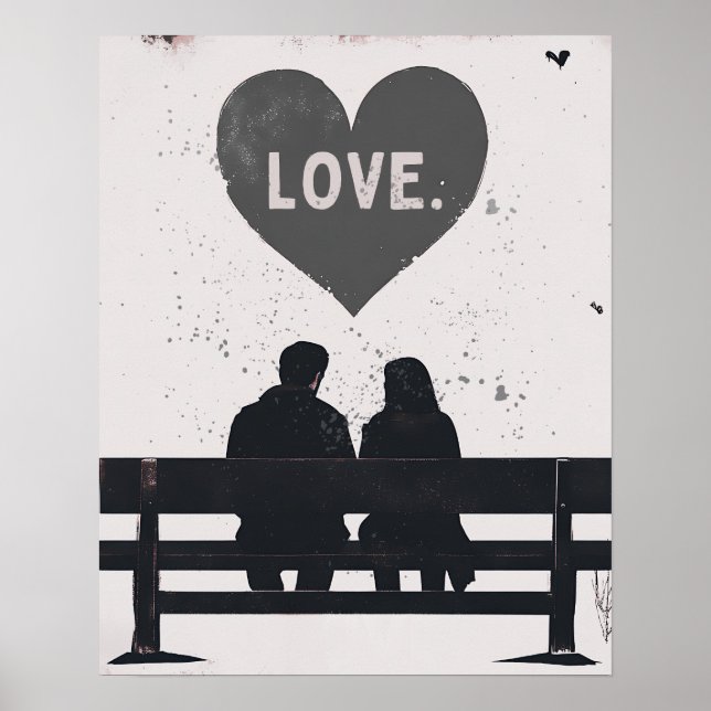 Arte de amor moderno de Grunge - urbano, Minimalis (Frente)