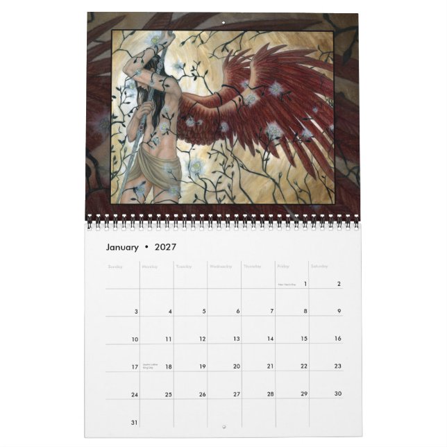 Arte de Angela Sasser - Serie I - Calendario de fa (Jan 2027)