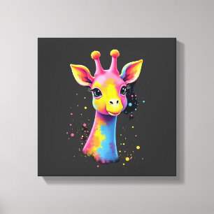 arte de animal africano La jirafa colorida para di