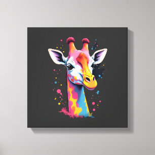 Arte de animal africano La jirafa colorida para di